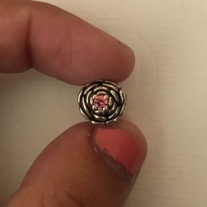 Pandora Sterling Silver Pink Flower Charm